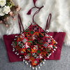 Spaghetti Style Navratri Special Rayon Cotton With Heavy Embroidery With Traditional Kaudi Lace Blouse Collection